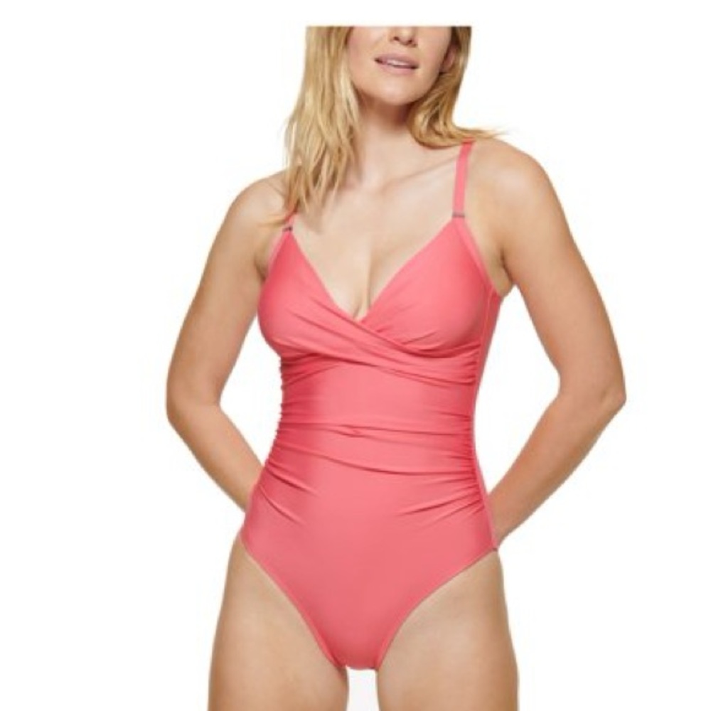 Calvin Klein Pink One Piece Tummy Control Bathing Suit